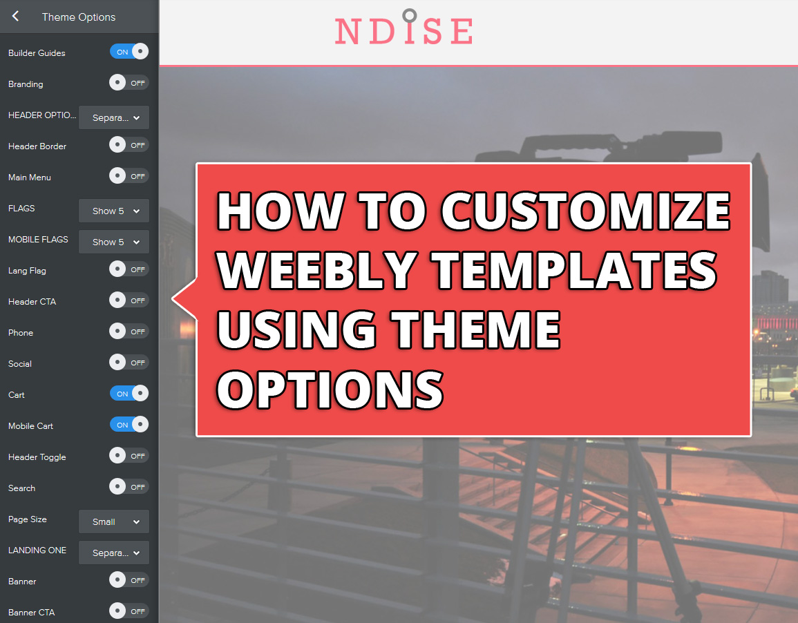customize weebly templates with theme options