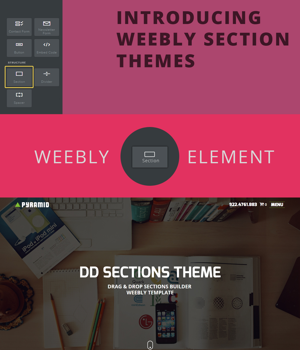 weebly sections element supported templates post image