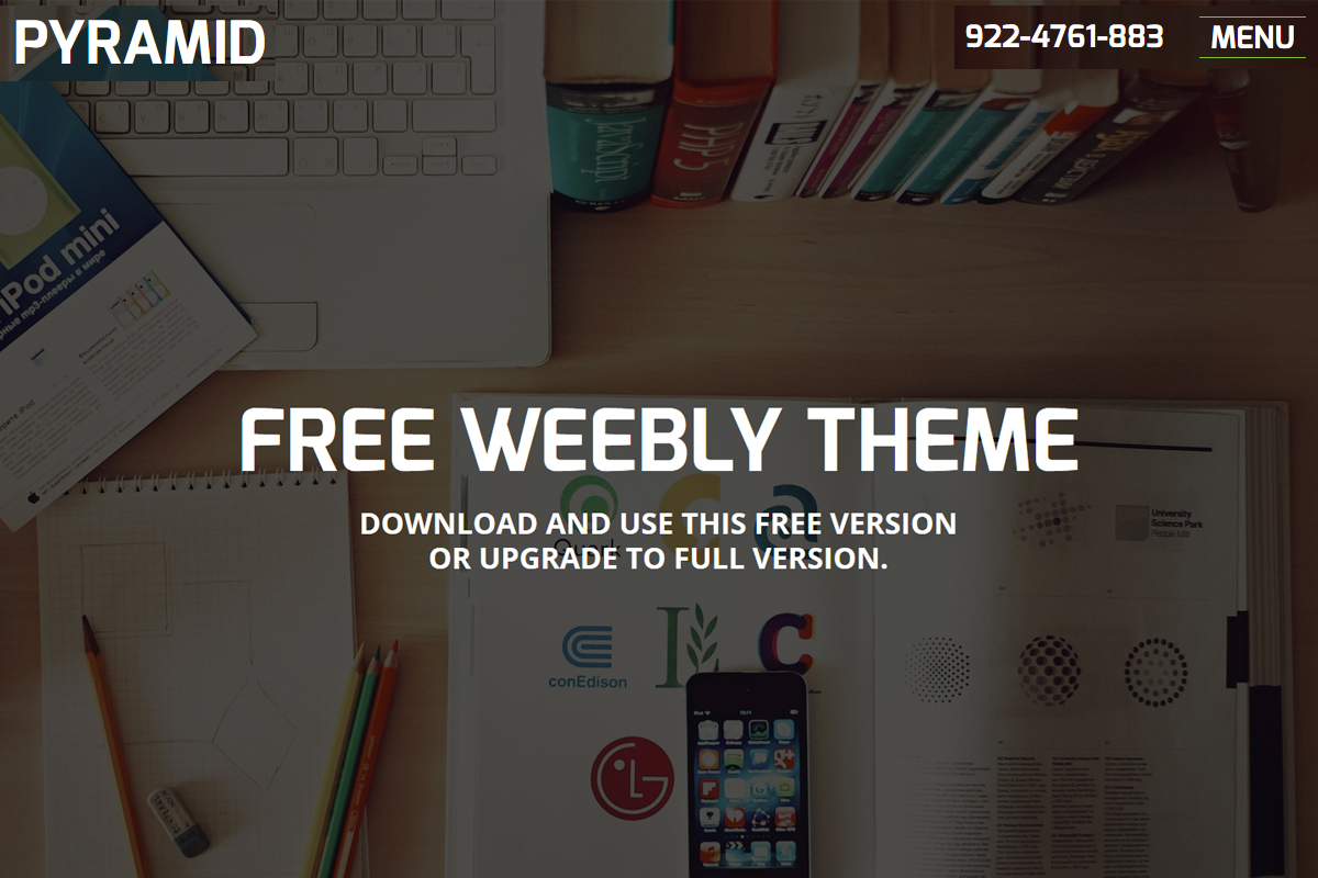 pyramid free weebly theme & weebly template