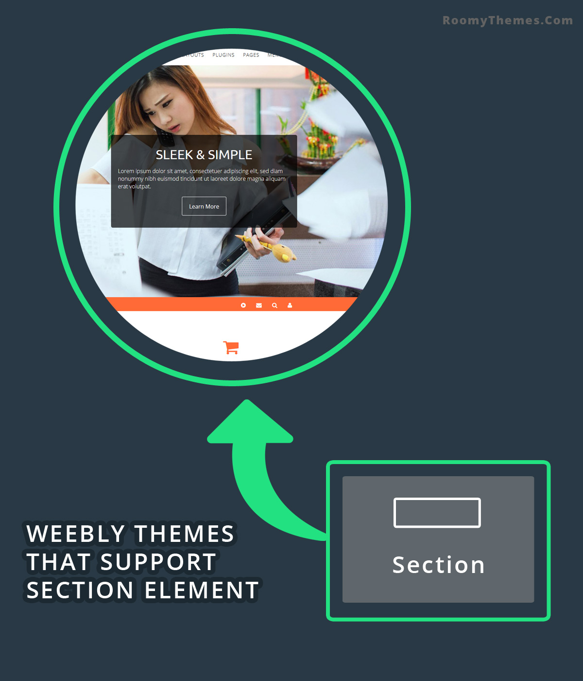 weebly templates updated to support weebly section element