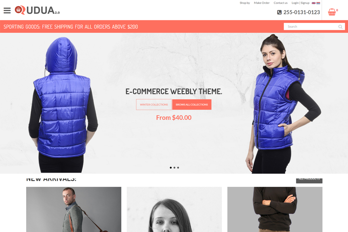 udua weebly theme for ecommerce updated to version 2