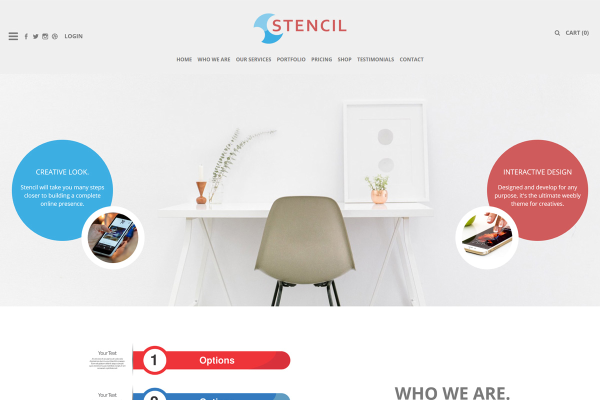stencil creative weebly theme