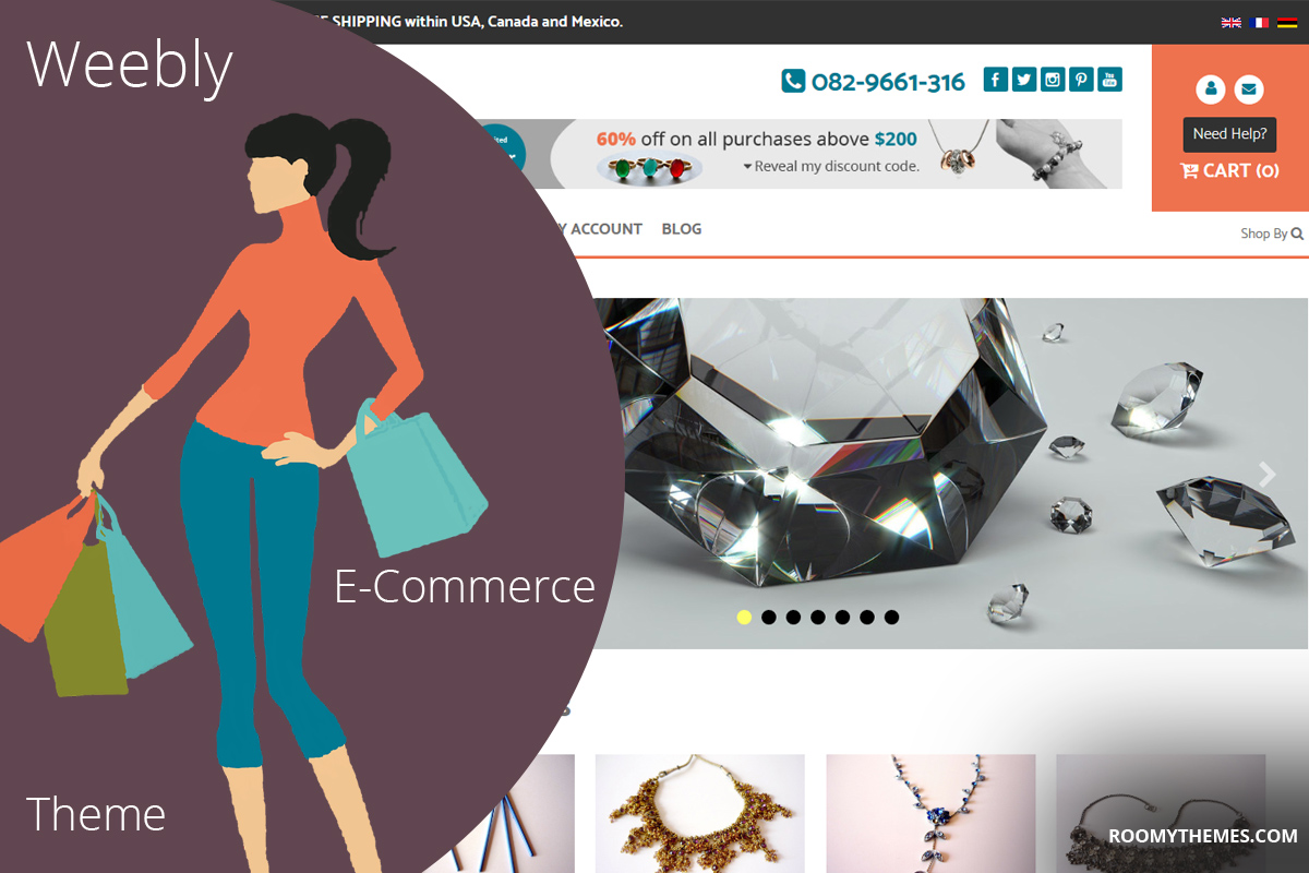 Onsale theme version 1.3 - weebly e-commerce theme by roomy themes