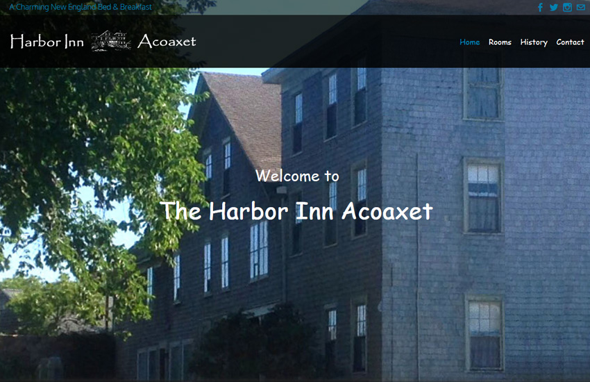 Inn website design example