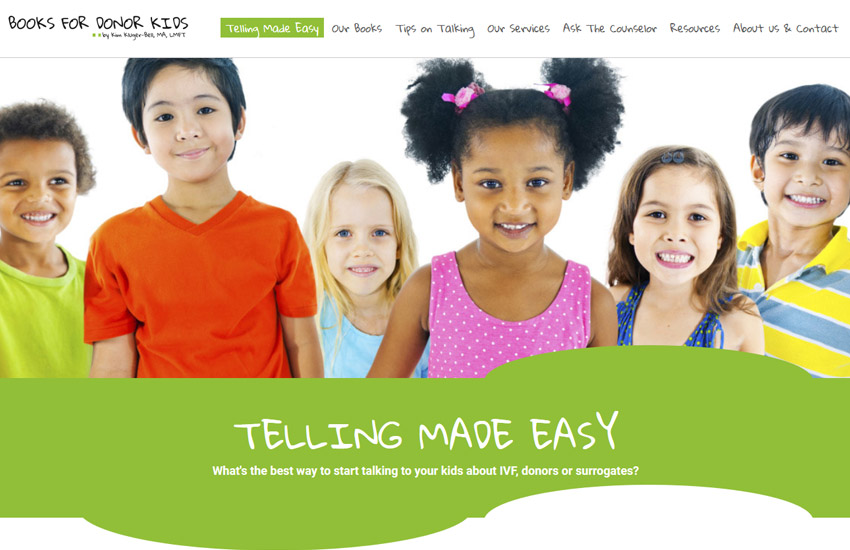 website examples - Books for donor kids