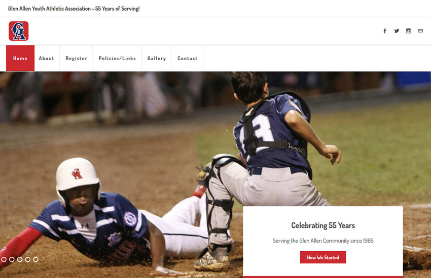 Glen Allen athletics website