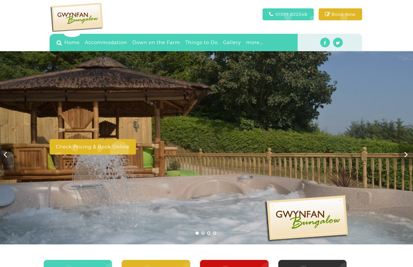 Gwynfan Bungalow website