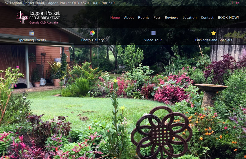 Lagoon pocket B&B website bu Roomy Themes