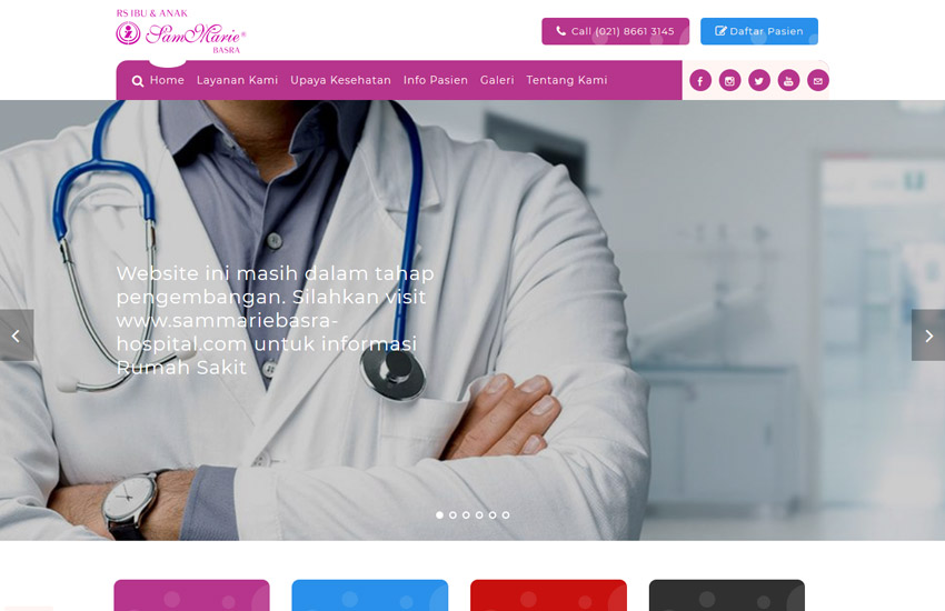 Samarie website designed with Pediatrician theme