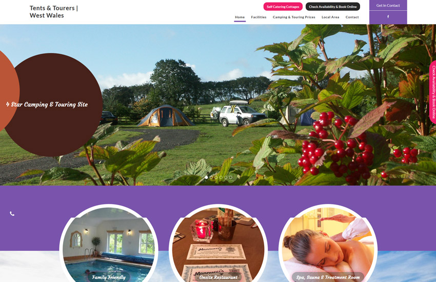 Tents and tours website - Roomy Themes
