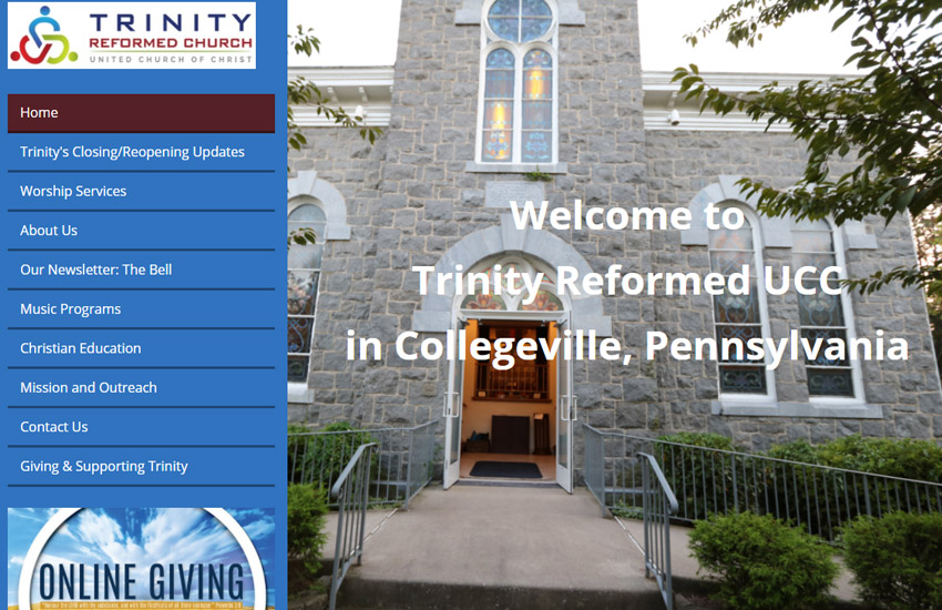 church website made with roomy themes