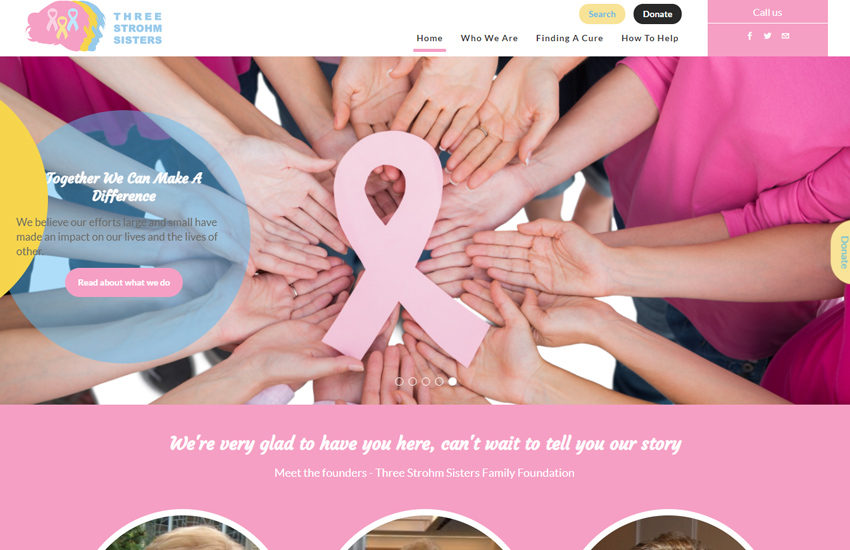 three strohm sisters website madde with Roomy Themes