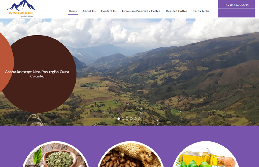 Assist agriculture website example made with Franchise theme