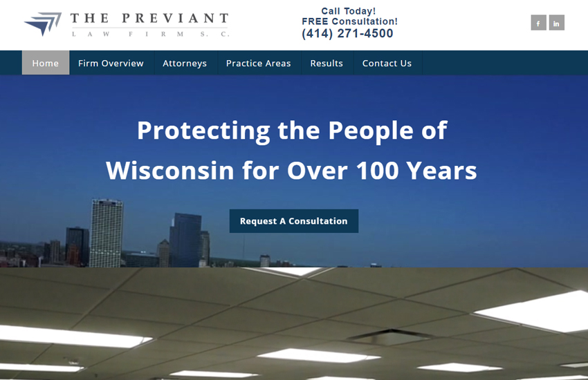 Previant law firm websute made with Robena template by Roomy Themes