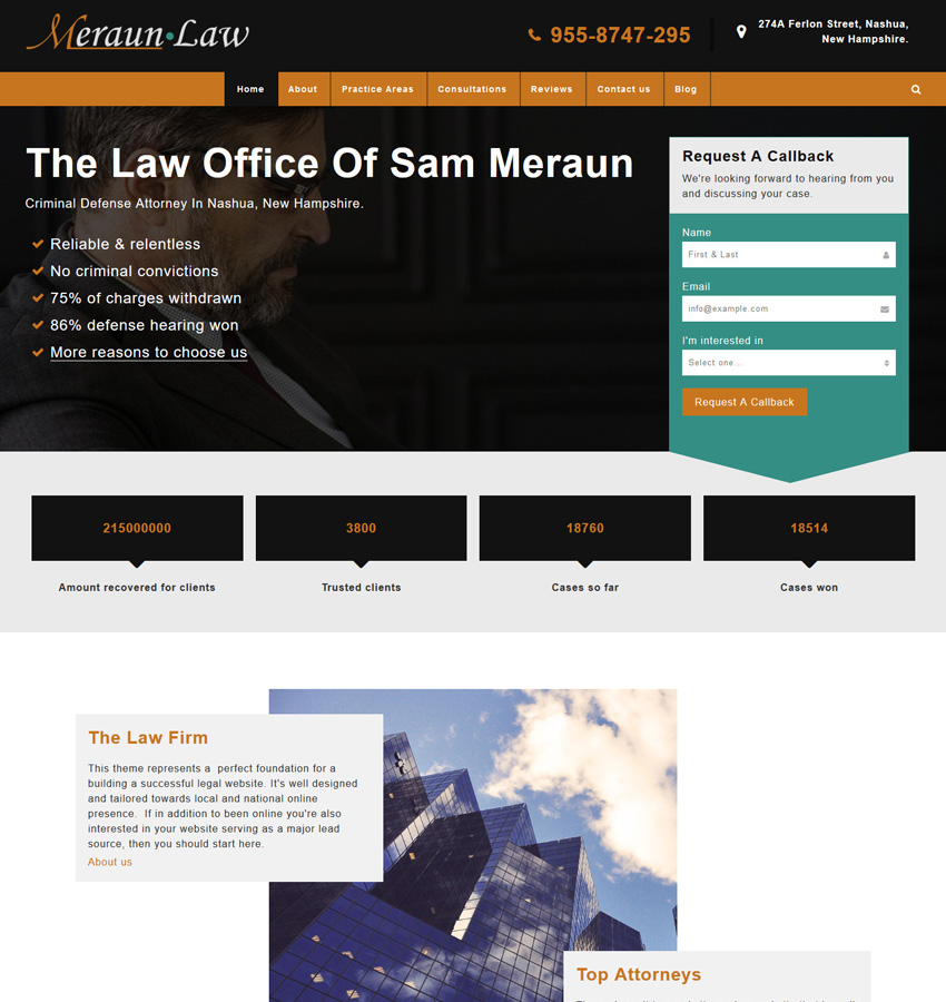 Meraun law templates for weebly websites