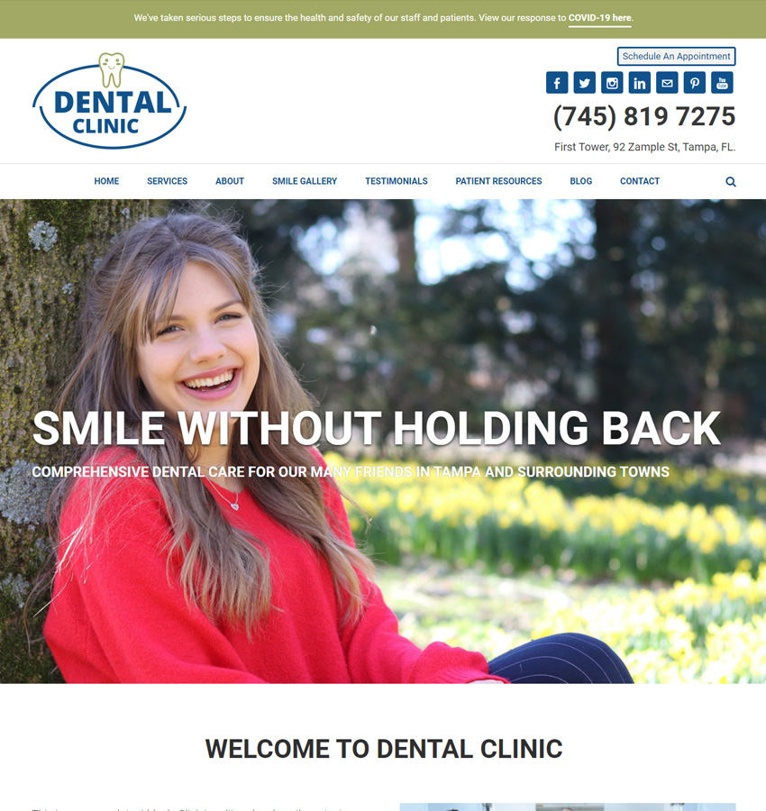 Dental Clinic templates for weebly medical websites