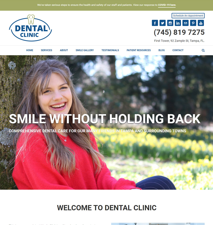 Dental clinic templates for weebly medical websites