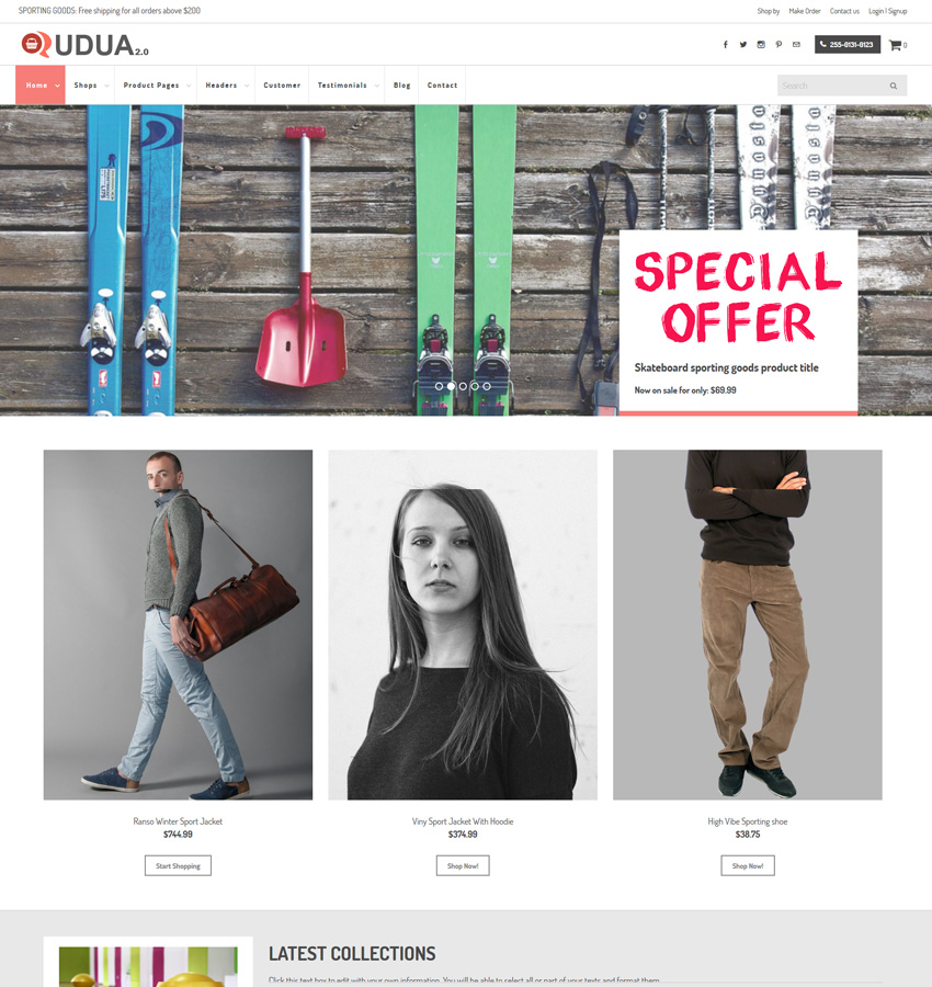 weebly store templates - udua theme