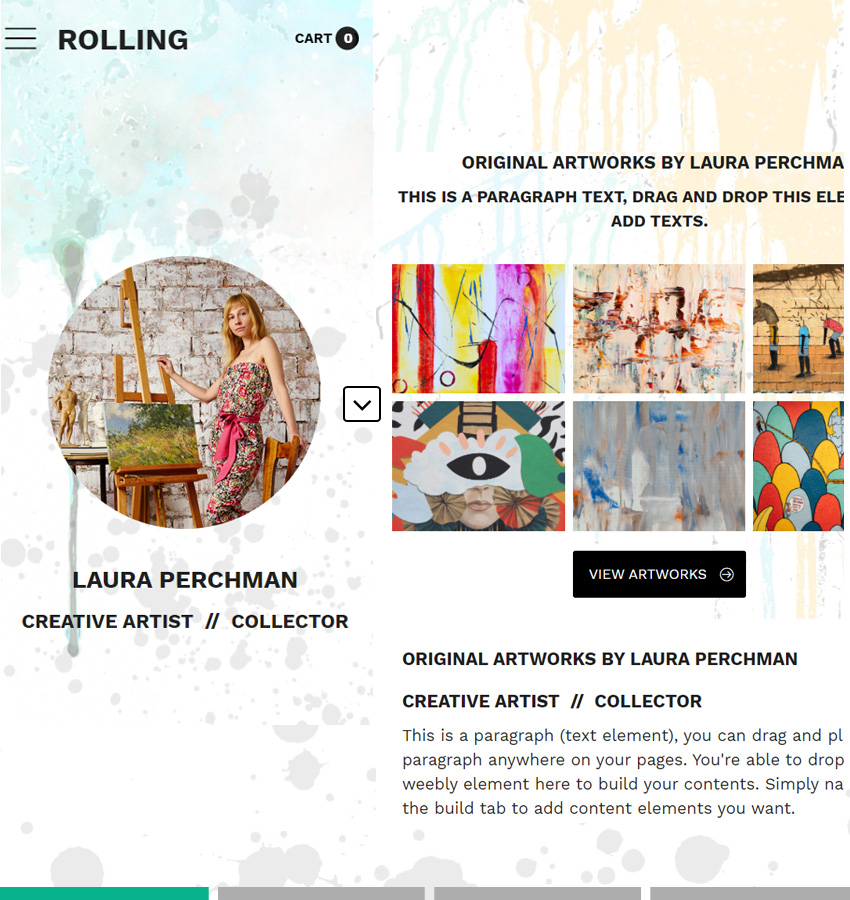 Rolling template is a weebly website theme for making one page or one-pager website