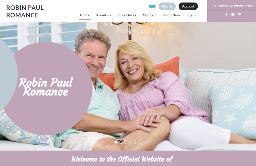 Robin Paul Romanace website made with Roomy Themes