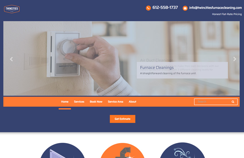 Twin Cities Furnace Weebly website built with Roomy Themes