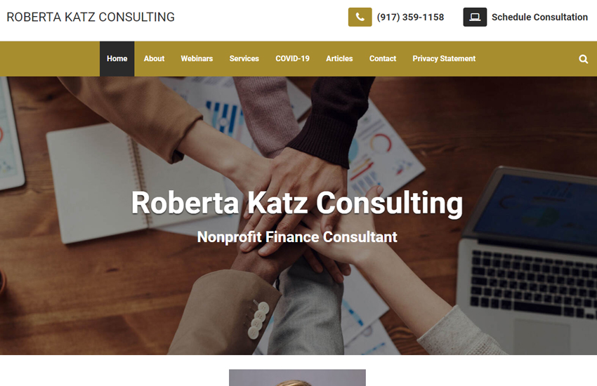 Roberta Katz consulting - weebly website example created with Orthodontist template by Roomy Themes