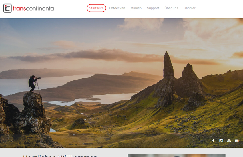 Transcontinenta website made with Gallant template by Roomy Themes