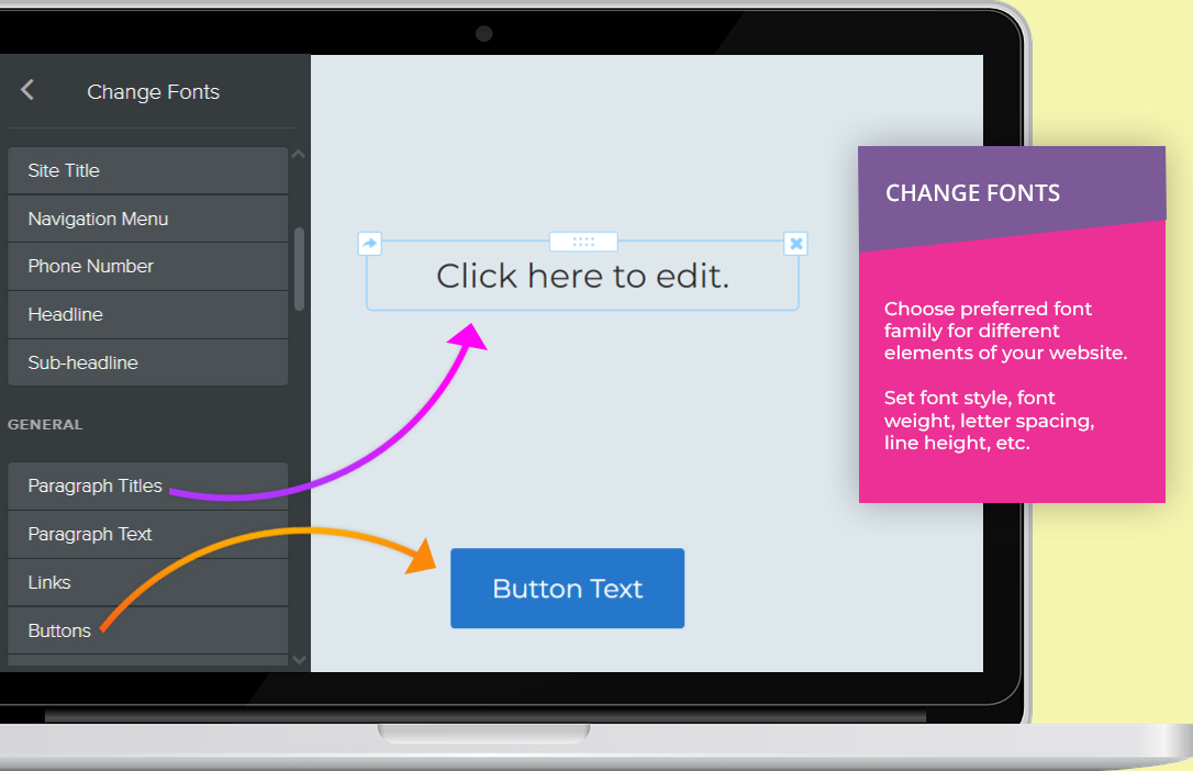 Weebly fonts options