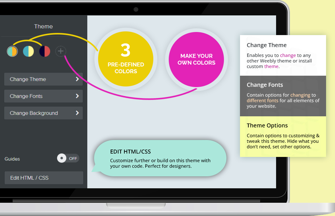 Weebly theme options
